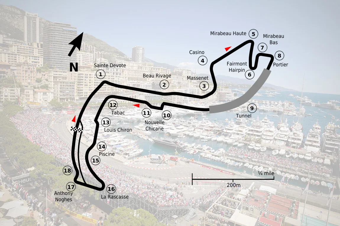 Plan du circuit du Monaco GT Masters